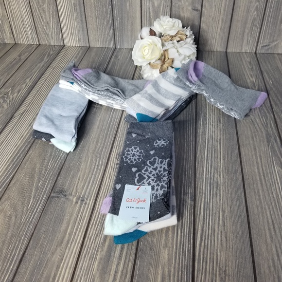 Cat & Jack Accessories Cat Jack Socks Silver Metallic 2 Pairs 3